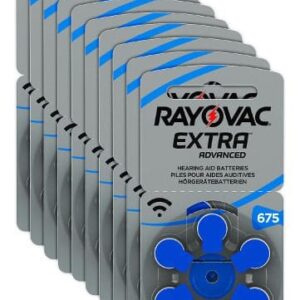 Hörapparatsbatterier Rayovac 675 BLÅ, 6-pack 10 st