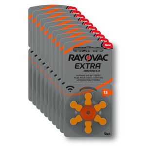 Hörapparatsbatterier Rayovac 13 ORANGE, 6-pack 10 st