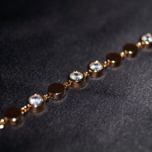 Rose Gold Elegance – Exklusivt Roséguldspläterat 925 Silverarmband med Glittrande Stenar – 8,46g