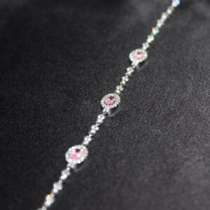 Armband i silver med rosa glans – Blush Radiance - 3,80g