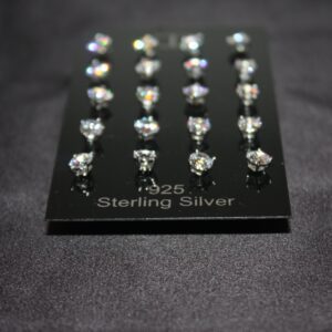Elegant gnistrande örhänge i 925 silver – säljs styckvis