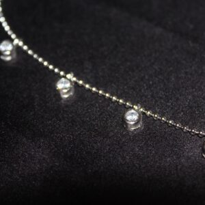 Celeste Sparkling Necklace - Elegant 925 Silverhalsband med Klara Stenar – 5,10g