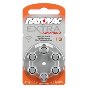 Hörapparatsbatterier Rayovac 13 ORANGE 6-pack