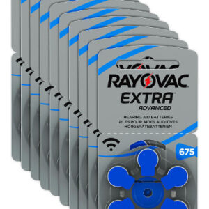 Hörapparatsbatterier Rayovac 675 BLÅ, 6-pack 10 st