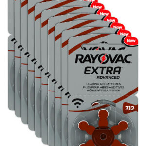 Hörapparatsbatterier Rayovac 312 BRUN, 6-pack 10 st