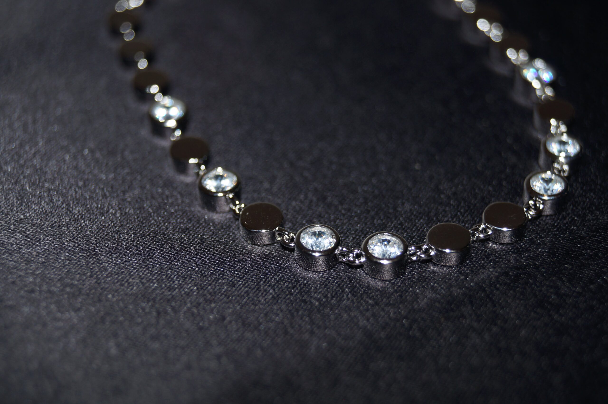 "Celeste" Halsband i Äkta Silver 925 med Klara Stenar - Bild 4