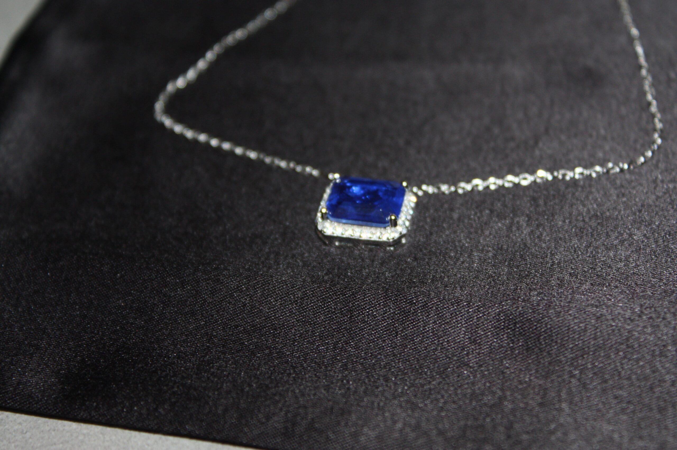 Silverhalsband med Naturlig Blå Sten – Äkta 925 Silver | 3,24 g - Bild 2