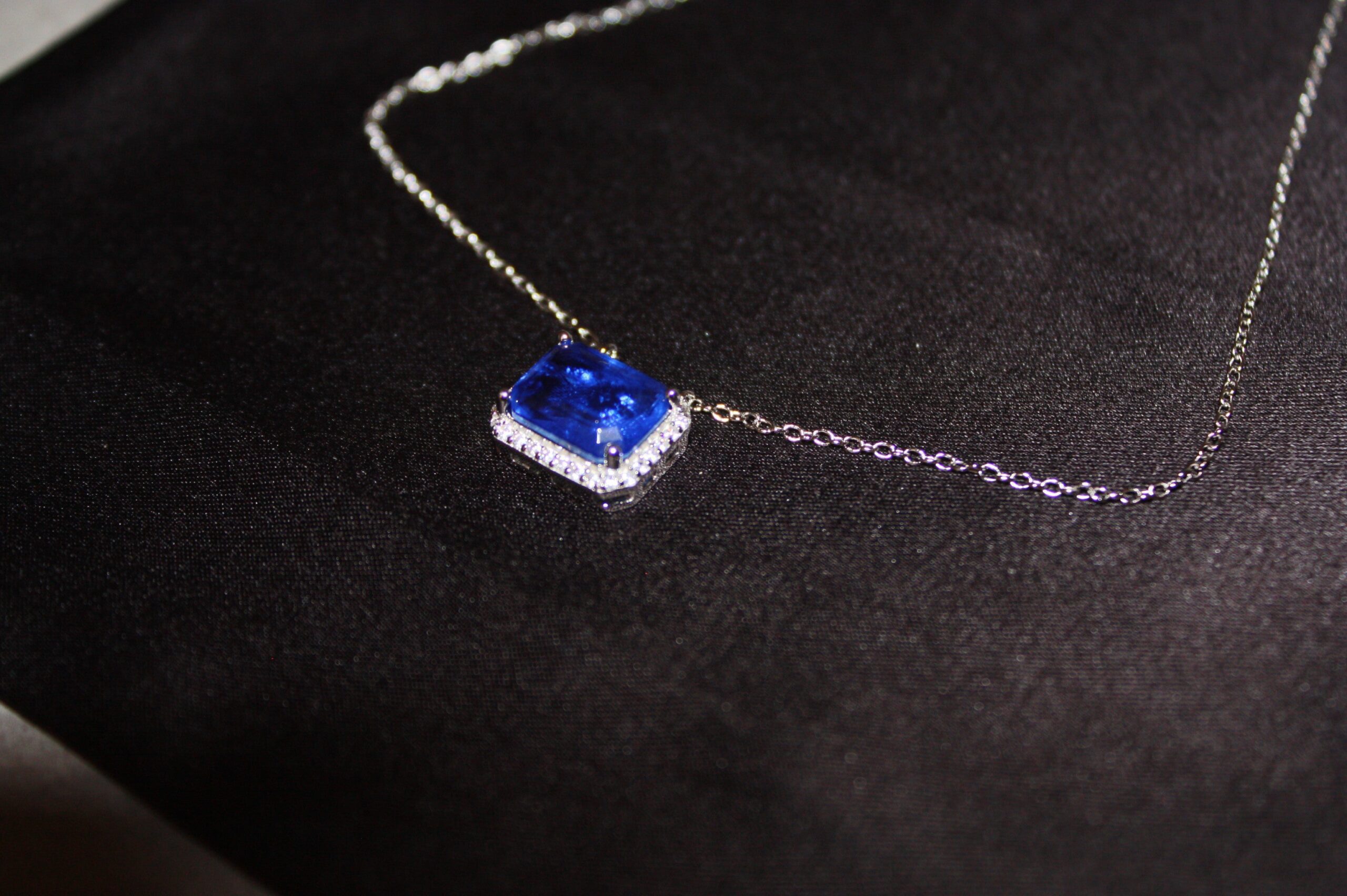 Silverhalsband med Naturlig Blå Sten – Äkta 925 Silver | 3,24 g - Bild 9