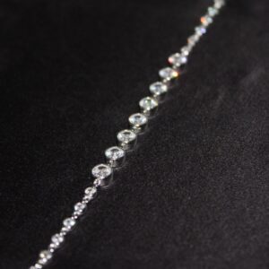 Crystal Line Elegant Armband i Äkta Silver med Naturliga Stenar – 5,4 g