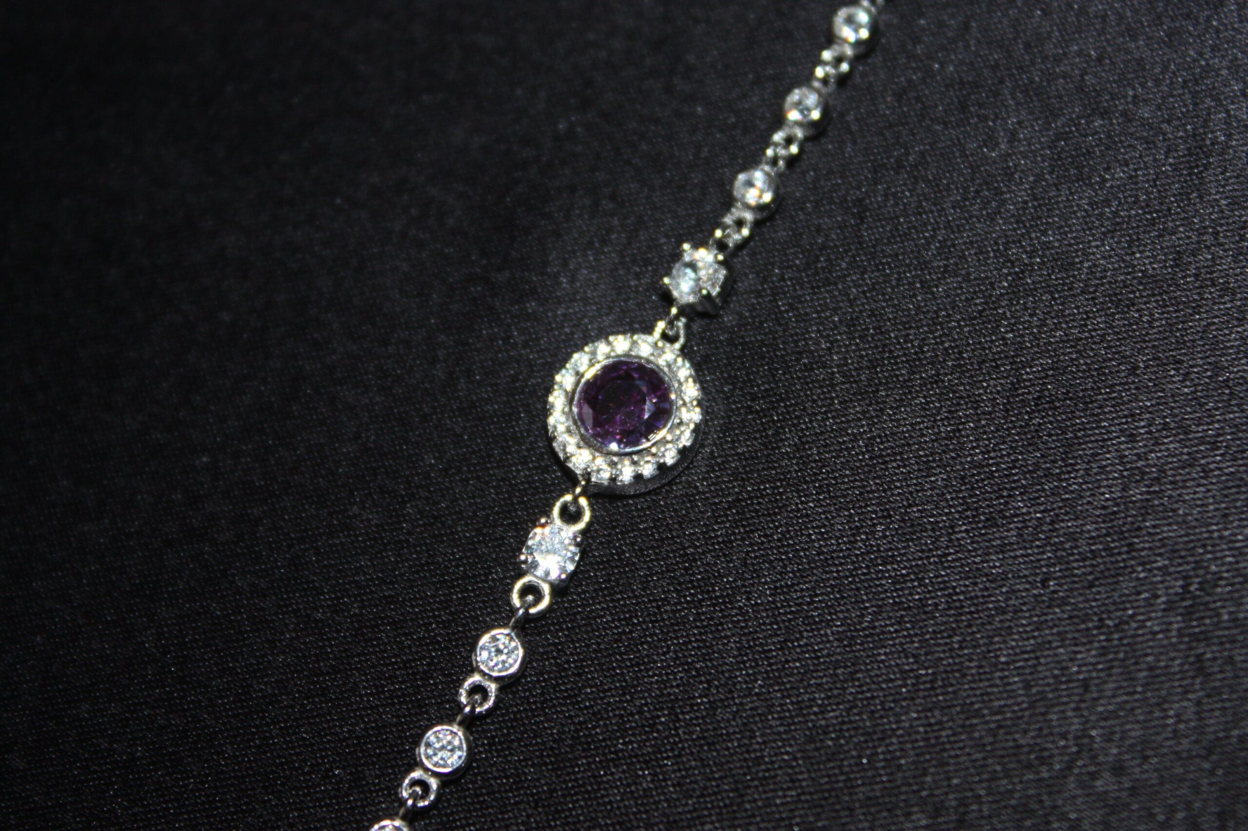 Amethyst Glow – Armband i silver med naturlig lila sten - 3,60g - Bild 3