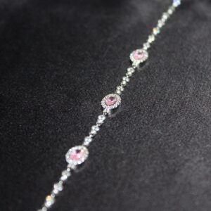 Armband i silver med rosa glans – Blush Radiance - 3,80g
