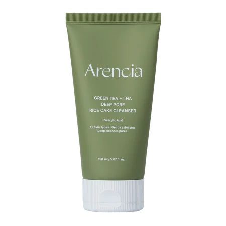 Arencia Green Tea + LHA Deep Pore Rice Cake Cleanser – Djuprengörande & Porrengörande Ansiktsrengöring